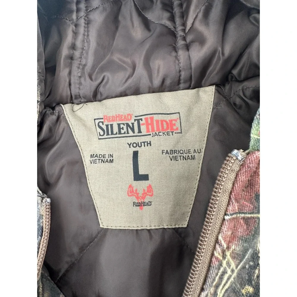 Redhead Silent Hide Lined Real Tree Camouflage Hooded Jacket Youth Large‎